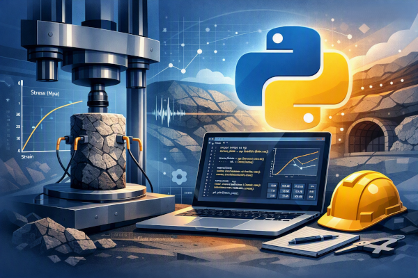 Rock mechanics engineering and Python software development